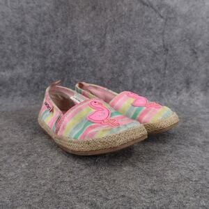 Carters Shoes Toddler 8 Slip On Flats Casual Flamingo Espadrille Pink Baby Girls